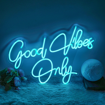 Good Vibes Only Neon Sign - Illuminate Your Space with Positivity!