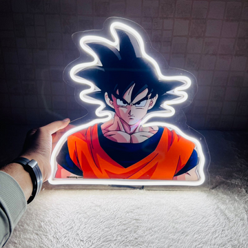 GOKU Neon Artwork - Luminous Goku Silhouette for True Fans