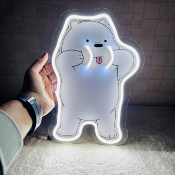 Icy Bear Neon Artwork - Chill Vibes Only