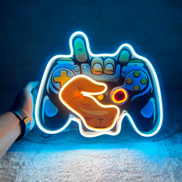 Gaming Console Neon Artwork - The Artwork for Gaming Realms