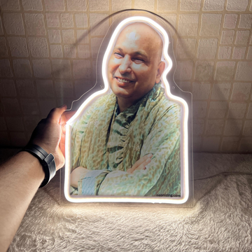 Guru Ji Neon Artwork: Sacred Blessings Brilliance