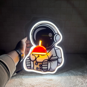 Cute Astronaut Neon Artwork - Astronomy of Cuteness