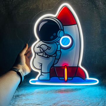 Astronaut Neon Artwork - Space Illumination Masterpiece
