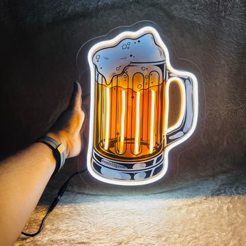 Beer Mug Neon Artwork - Cheers to Neon Nights