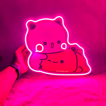 Peach & Goma Neon Artwork - Love in Neon