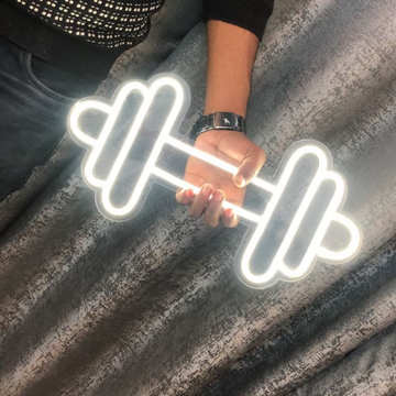 Dumbbell Neon Sign - Gym Motivation in Neon for Fitness Lovers!