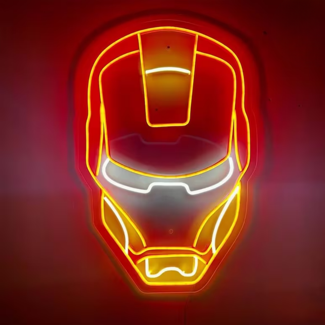 Iron Man Neon Sign Light Up Your Marvel Corner with Super Elegance