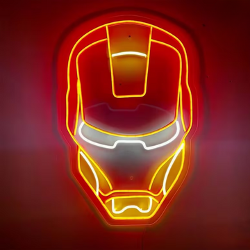 Iron Man Neon Sign - Light Up Your Marvel Corner with Super Elegance