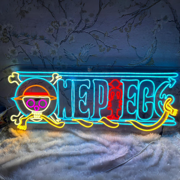One Piece Logo Neon Sign - A Luminous Treasure for Anime Collectors