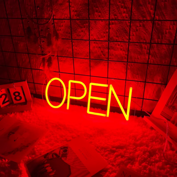 OPEN Neon Sign - Glowing Gateway to Your Business 8 by 14 Inches