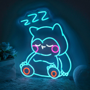 Virtual Nap Luminescence - Snorlax Neon Sign