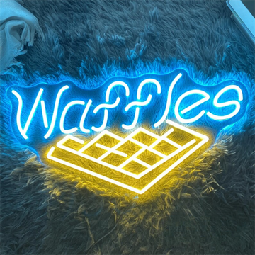 Waffle Neon Sign - Waffle Wonderland Glow