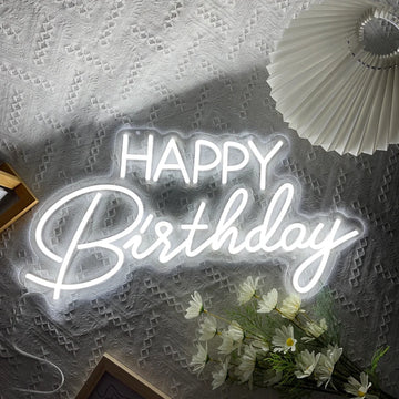 Happy Birthday Neon Sign - Shine a Spotlight on the Celebration