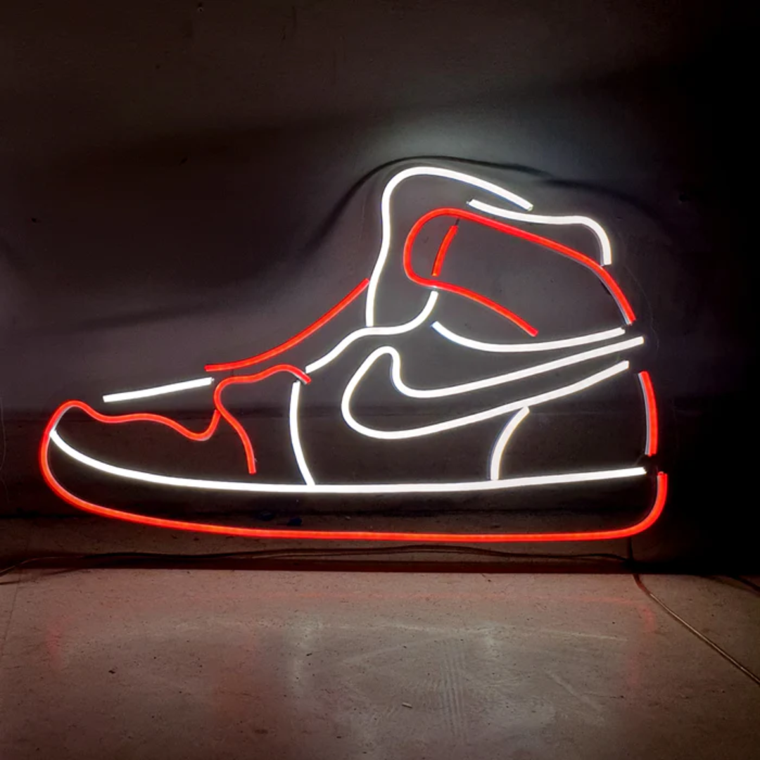 Jordan Shoe Neon Sign Illuminate Your Sneaker Collection Neonizing