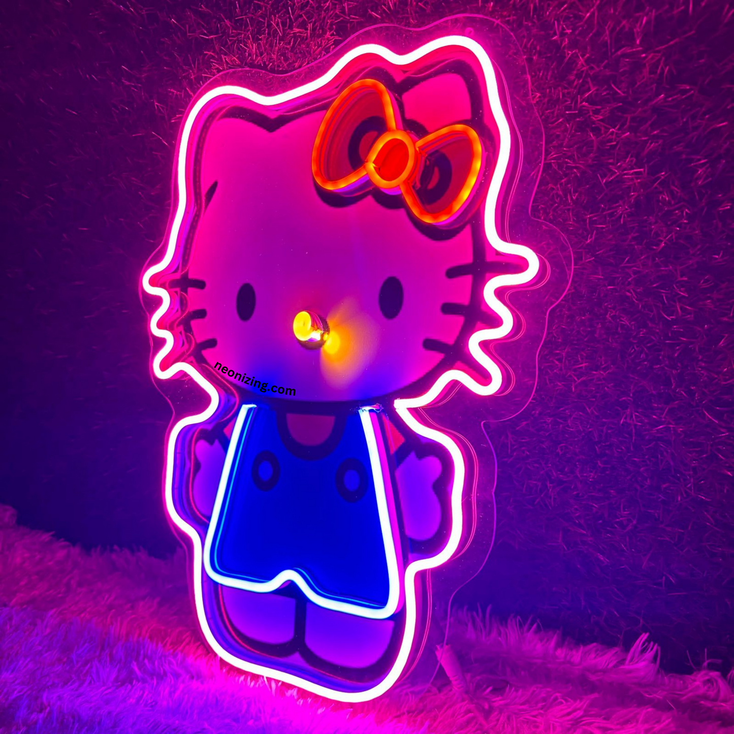 Hello Kitty Neon Artwork - Charming Kitty Glow