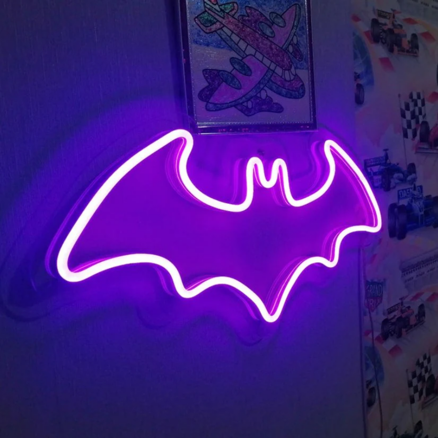 Batman Neon Sign - Cheers to Crime Fighting Adventures