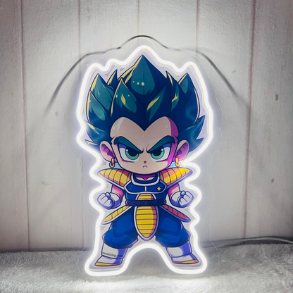 Baby Vegeta Neon Artwork - Illuminate Your Space with Saiyan Power!