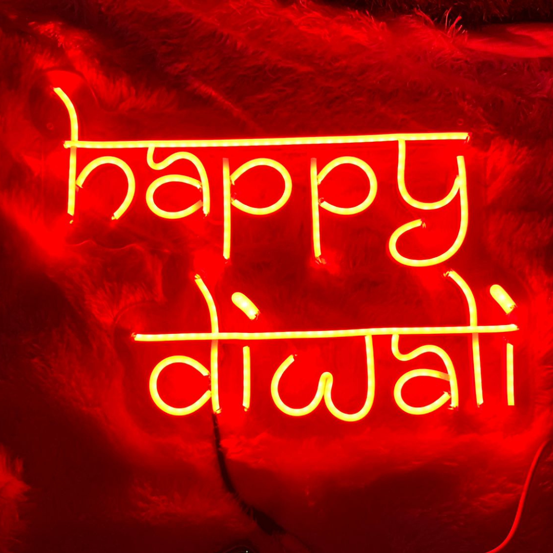 Happy Diwali Neon Sign - Celebrate the Festival of Lights