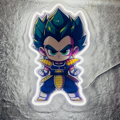 Baby Vegeta Neon Artwork - Illuminate Your Space with Saiyan Power!