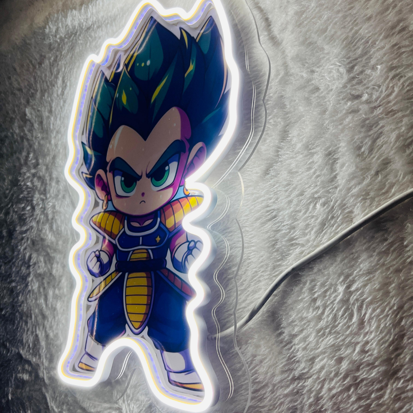 Baby Vegeta Neon Artwork - Illuminate Your Space with Saiyan Power!