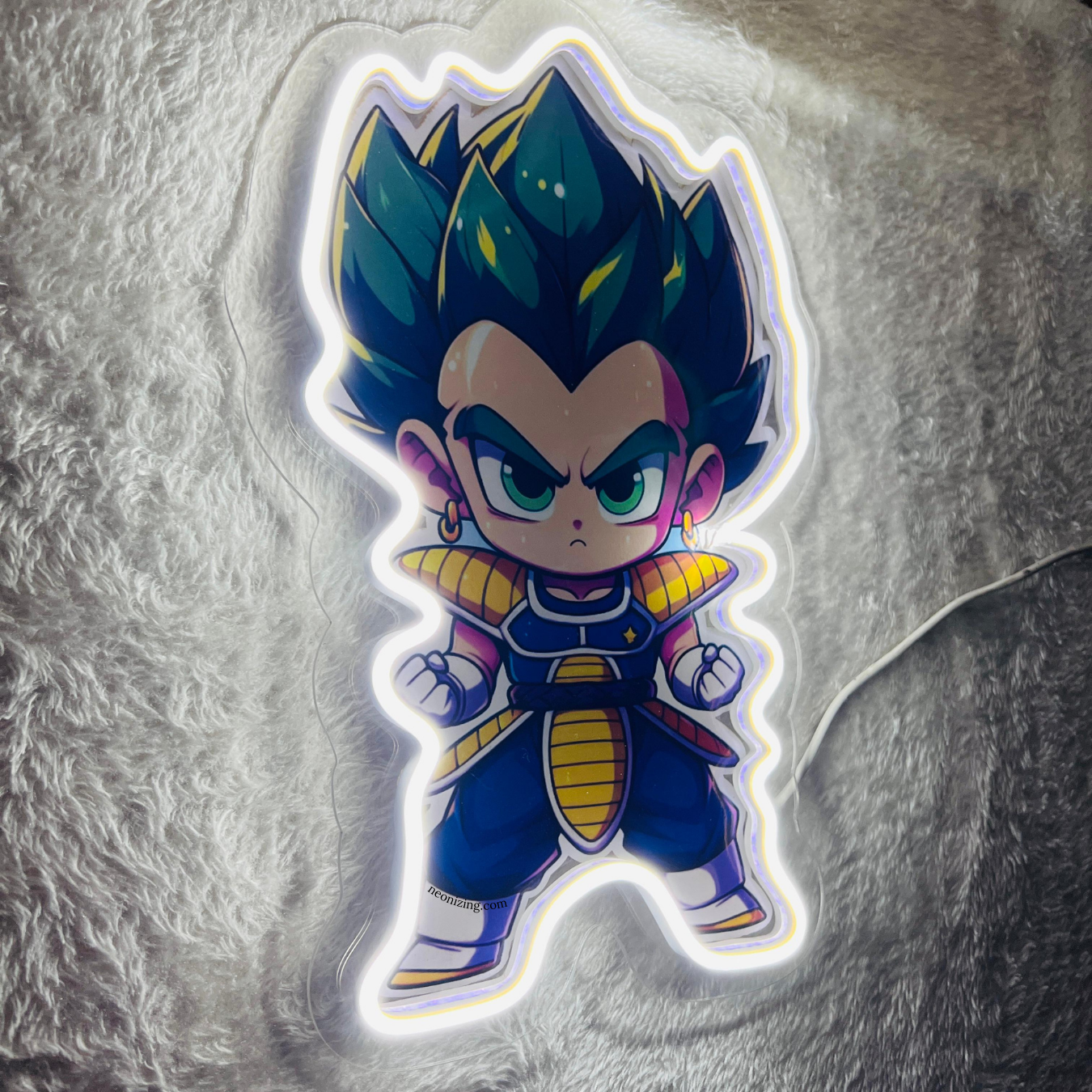 Baby Vegeta Neon Artwork - Illuminate Your Space with Saiyan Power!