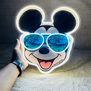 Cool Mickey Neon Artwork - Mickey's Signature Glow