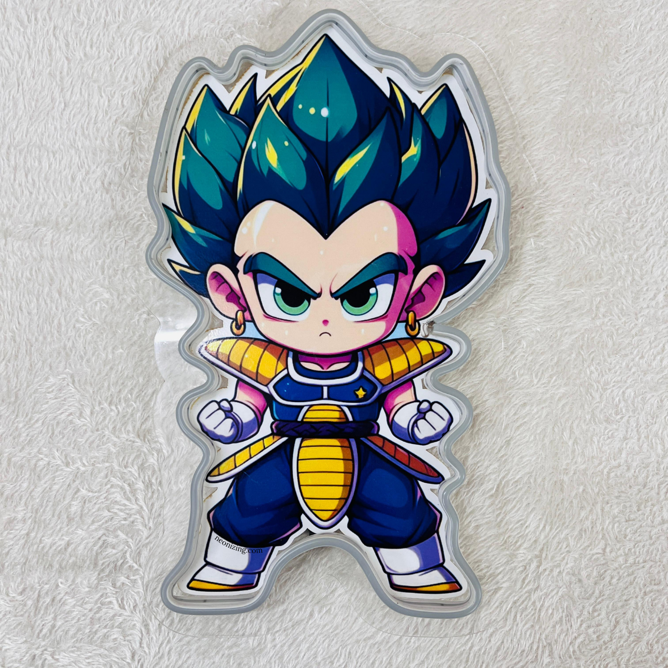 Baby Vegeta Neon Artwork - Illuminate Your Space with Saiyan Power!