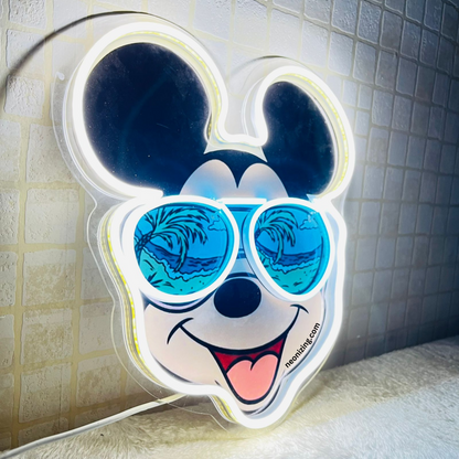 Cool Mickey Neon Artwork - Mickey's Signature Glow