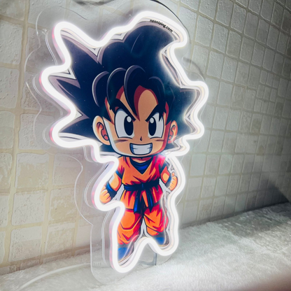 Baby Goku Neon Artwork - Goku's Little Adventure