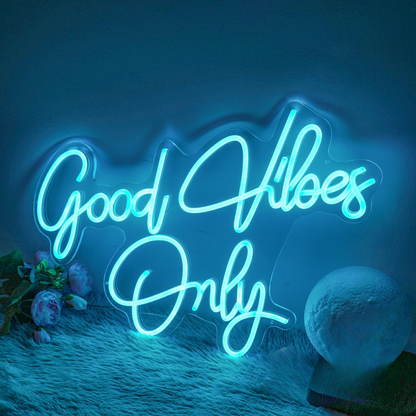Good Vibes Only Neon Sign - Illuminate Your Space with Positivity!