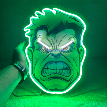 Hulk Neon Artwork - Hulk's Luminous Strength