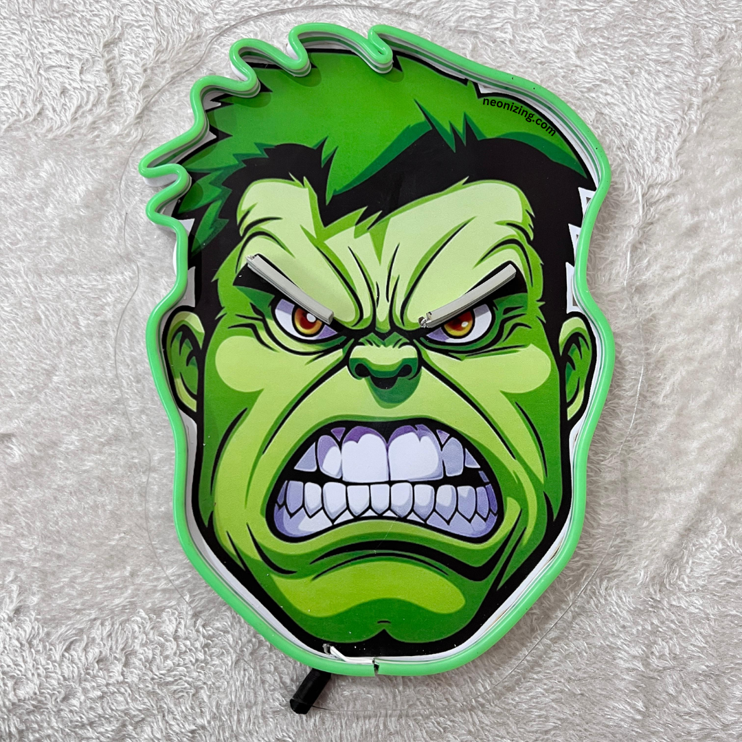 Hulk Neon Artwork - Hulk's Luminous Strength
