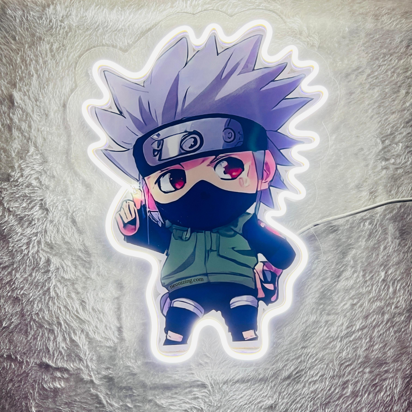 Kakashi Neon Artwork - Glow Like a True Shinobi