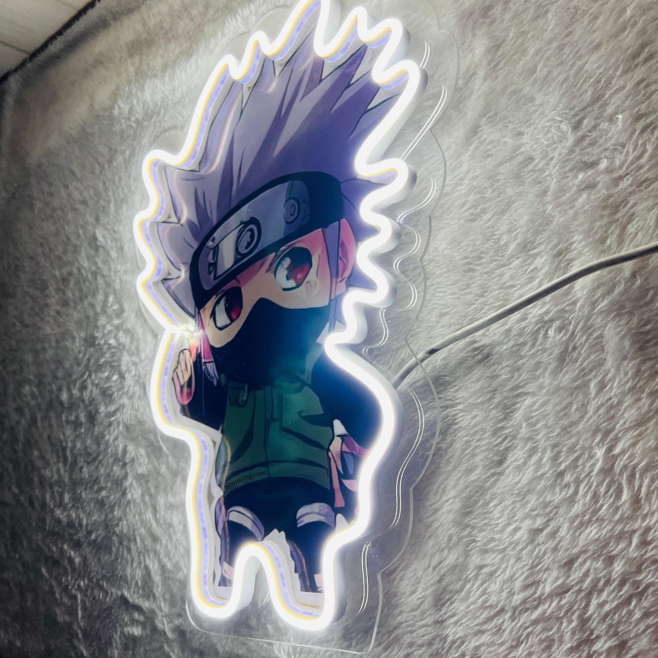 Kakashi Neon Artwork - Glow Like a True Shinobi