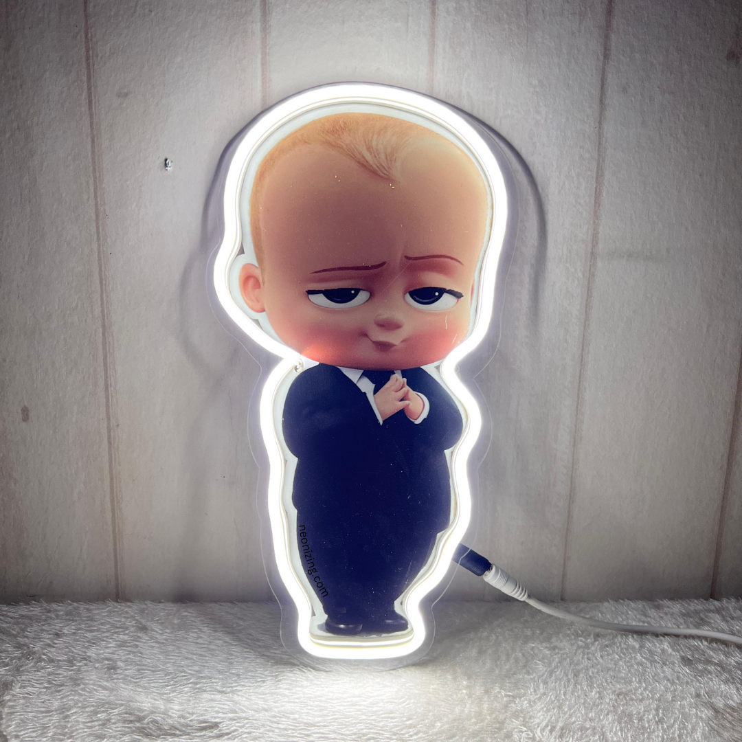 Boss Baby Neon Artwork - Glow Like a Boss