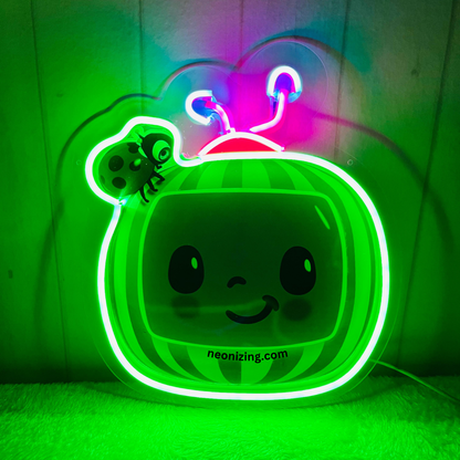 Cocomelon Neon Artwork - Brighten Your Kid’s Space with Joyful Glow!