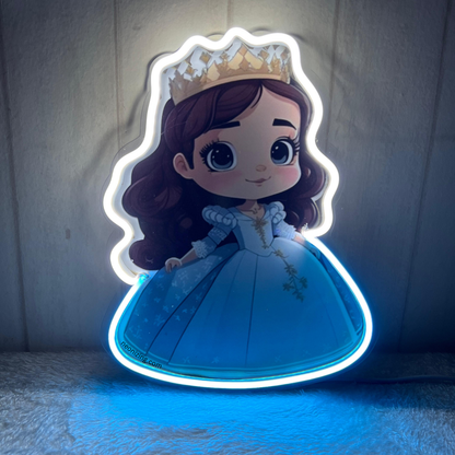 Baby Princess Neon Artwork - Add a Touch of Royal Glow!