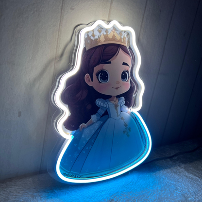 Baby Princess Neon Artwork - Add a Touch of Royal Glow!