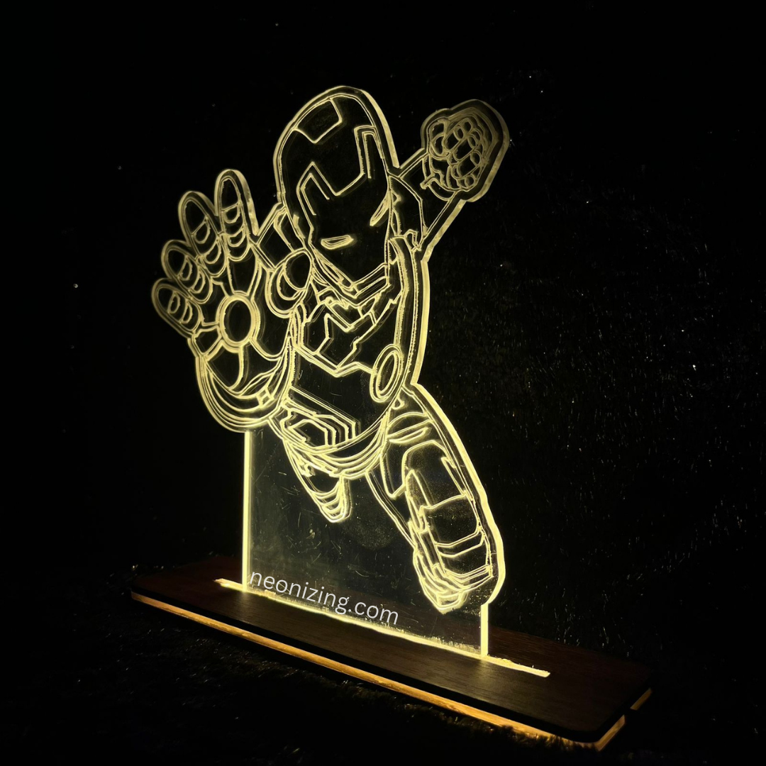 Iron Man LED Lamp - Illuminate Your Space with Heroic Brilliance!
