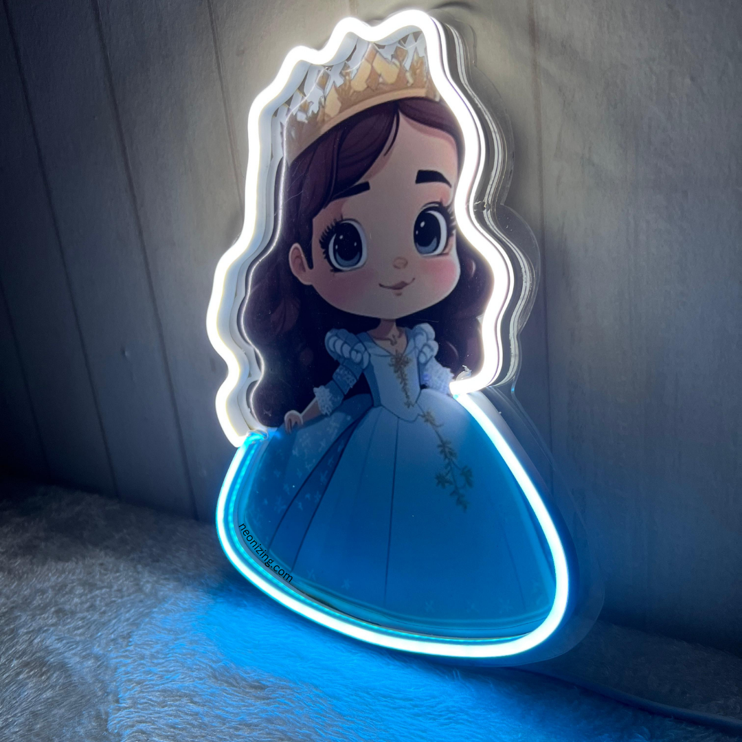 Baby Princess Neon Artwork - Add a Touch of Royal Glow!