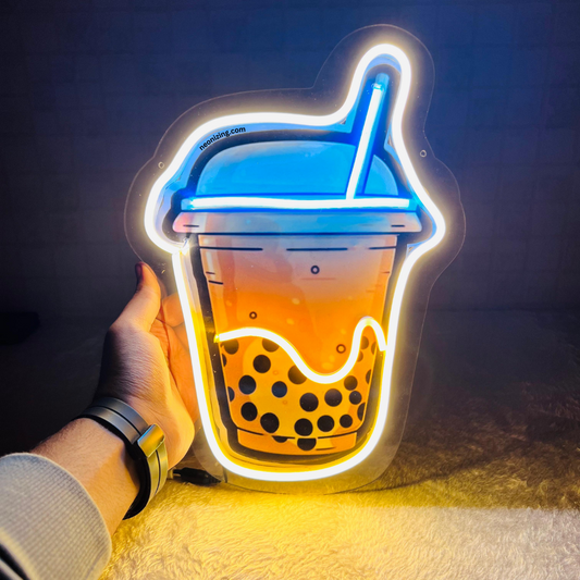 Boba Tea Neon Artwork - Illuminate Your Love for Tea