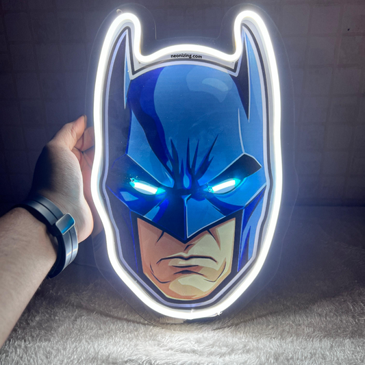 Batman Neon Artwork - Reign in Radiance with Batman Magic