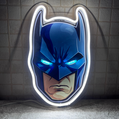 Batman Neon Artwork - Reign in Radiance with Batman Magic