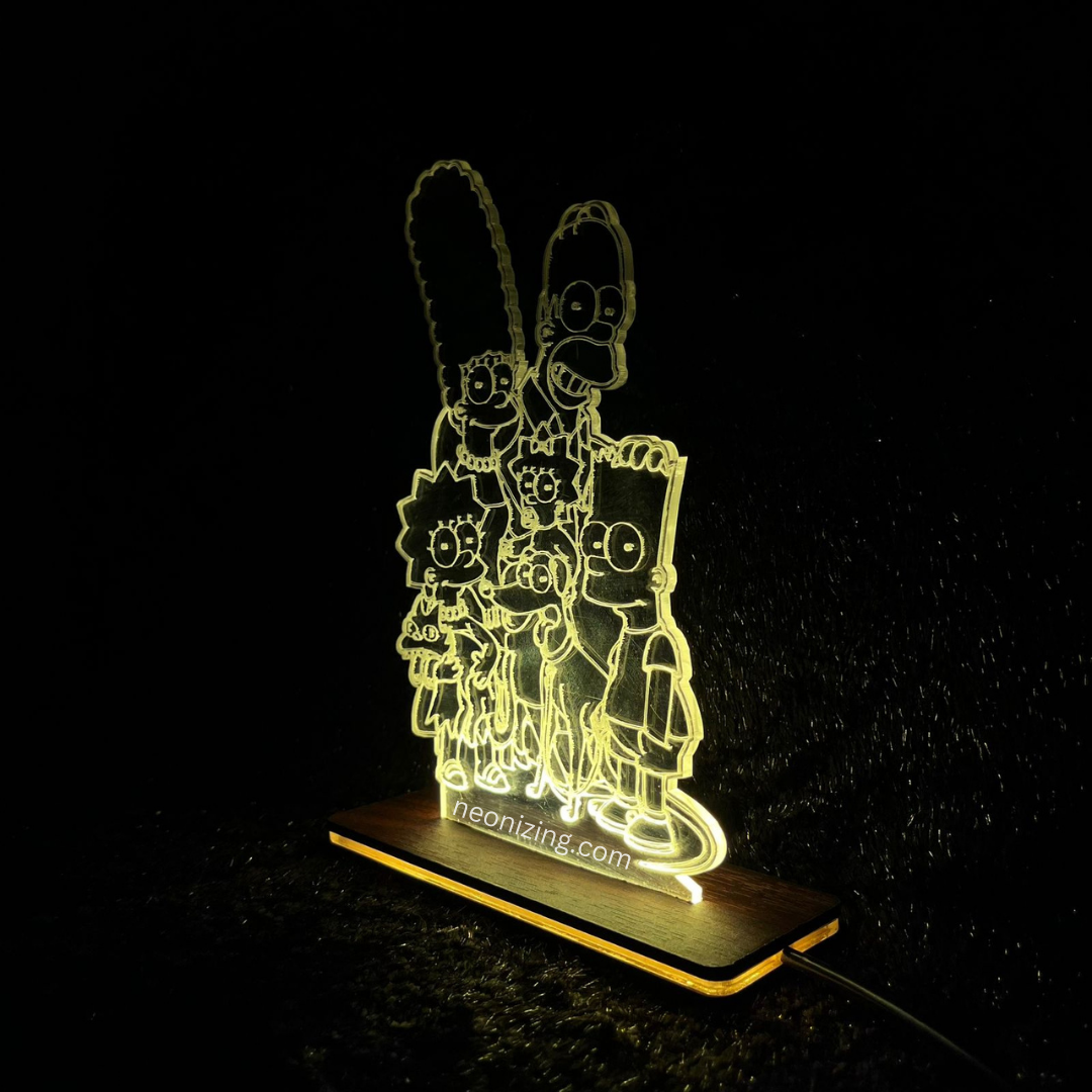 Simpsons Family LED Lamp - Illuminate with Iconic Characters