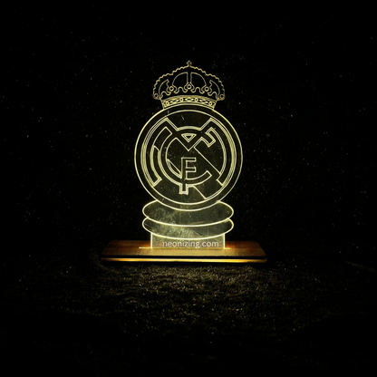 Real Madrid 3D LED Lamp - Light Up the Passion for Football