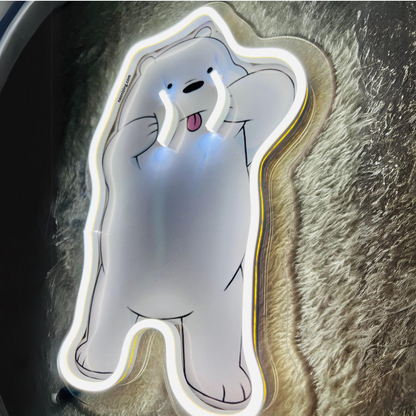 Icy Bear Neon Artwork - Chill Vibes Only