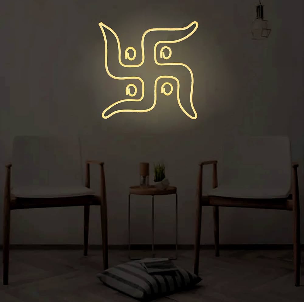 Swastik Neon Sign - Light Up Your Space with Blessings