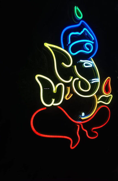 Radiant Ganesh Ji Neon Sign - Bring Prosperity and Light to Your Home!