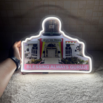 Bade Mandir Neon Art: Spiritual Sanctuary
