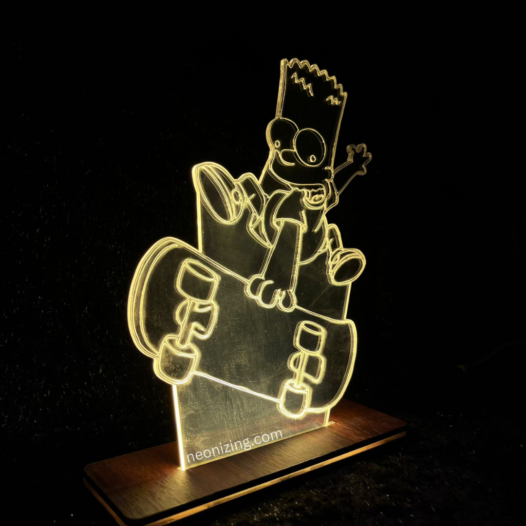Bart Simpson LED Lamp - Brighten Your Space with Springfield’s Prankster